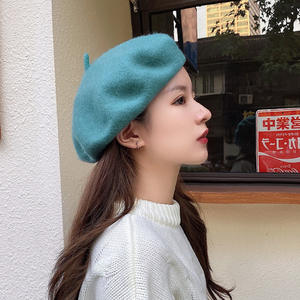 Groothandel Vrouwelijke Luxe Winter Mode Wollen Baret Hoed Franse Baret Cap Effen Kleur Hoed Voor Vrouwen Meisjes Dame - Product Image 3