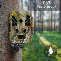 Caméra de chasse Wi-Fi 48MP avec résolution vidéo 4K, vision nocturne, angle de 120 degrés, connexion Wi-Fi/Point, portée Wi-Fi de 100 m