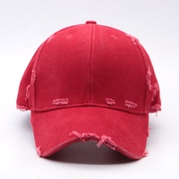 Casquette de baseball en sergé de coton délavé avec logo personnalisé, style vintage, 6 panneaux, unisexe, type « Dad Hat »