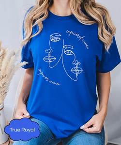 Maglietta da Donna 'Empowered Women Empower Women' - T-Shirt Femminista a Maniche Corte, Girocollo, 100% Cotone, Vestibilità Regolare, Stile Casual - Product Image 3