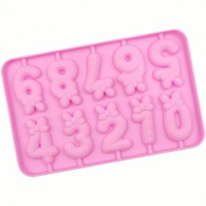 Molde de silicona para chocolate y caramelos con forma de números del 0 al 9, para hornear en casa, fácil de usar, sin BPA, OEM/ODM - Product Image 2