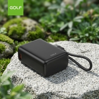 Batería Externa Portátil Mini de 10000mAh al por Mayor con Carga Rápida PD 20W, OEM, Metálica y con Pantalla LCD, Cable Integrado para Laptop