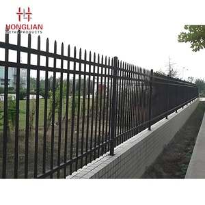 Supplier Wholesale Outdoor Cloture Jardin <strong>Black</strong> Metal Iron <strong>Fence</strong> Panel Tubular Steel Garden Aluminum <strong>Fence</strong>