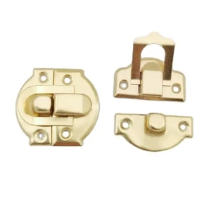 Accessoires matériels à la mode Offre Spéciale boîte à bijoux caisse en bois <span class=keywords><strong>or</strong></span> chromé <span class=keywords><strong>boucle</strong></span> <span class=keywords><strong>d</strong></span>écorative moraillon fermoir loquet serrure - Product Image 3