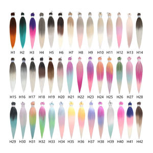 Extensions de couleurs personnalisées Crochet pour l'expression des cheveux africains Tresses ombrées Tresse facile Cheveux tressés synthétiques pré-étirés - Product Image 2