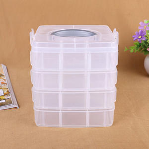 सबसे अच्छा खुदरा पीपी सामग्री <span class=keywords><strong>4</strong></span> परत हटाने योग्य Stackable पारदर्शी प्लास्टिक गहने शिल्प मोती उपकरण आयोजक भंडारण बॉक्स - Product Image 3