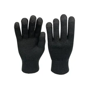 Werk Touch Zwarte Handschoenen Dikke Sneeuw Mountain Phone Vintage Hand Koud Weer Goedkope Winter Aangepaste Bsci Winter Sport Gl014