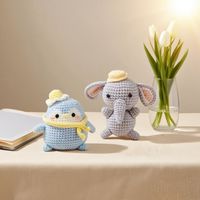 Kit d'animaux au crochet pour débutants tricotage d'animaux 3 styles enfants poupées cadeau thérapeutique bricolage ensemble Amigurumi Crochet jouets artisanat