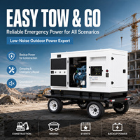 Grupo Electrógeno Diésel Silencioso Móvil Yuchai de 30kw 40kw 50kva 75kva con Alternador y Caja Controladora ATS para Energía de Reserva en Fábricas