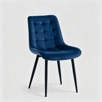 Chaise de salle à manger de luxe en velours rose capitonnée avec pieds en plastique pour appartement et maison (vente en gros)