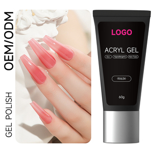 Fournitures pour ongles en gros 30g 60g Polygel Couleurs pour ongles OEM Personnalisé Marque Privée Paillettes Gelée Transparente Extension d'ongles Polygel - Product Image 1