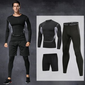 Moda 3 piezas último diseño hombres traje Casual manga larga correr entrenamiento 3 piezas Activewear conjunto - Product Image 3