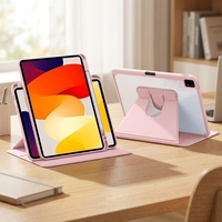 Coque de protection automatique avec fonction de réveil et de mise en veille, rotative à 360 degrés, en TPU et acrylique, pour tablette Redmi Pad SE 11 pouces – Vente directe