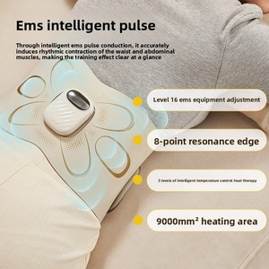 Ceinture de massage chauffante EMS – Appareil de fitness et de massage abdominal brûle-graisse et stimulant la sudation pour usage domestique - Product Image 4