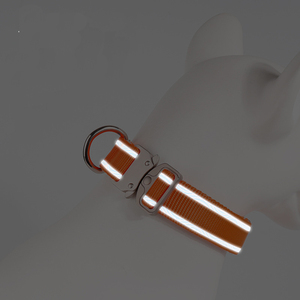 <span class=keywords><strong>Collar</strong></span> de nailon para entrenamiento al aire libre de mascotas de alta calidad, hebilla de Metal resistente, <span class=keywords><strong>Collar</strong></span> táctico reflectante ajustable para perros - Product Image 4