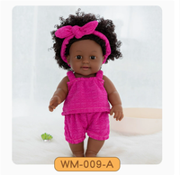 Poupée Reborn Afro-Américaine Réaliste de 30 cm, Cheveux Afro, Vinyle Souple, Mignonne, Bébé Noir Nouveau-né, Jouet Réaliste, Cadeau pour Enfants