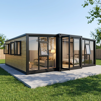 Bâtiment Modulaire Préfabriqué : Bureau Conteneur Extensible à Double Aile et Toit Incliné