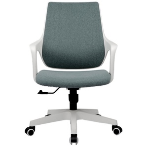Silla de Oficina Ejecutiva Negra de Gran Tamaño, Respaldo Medio, Giratoria, para Recepción, con Altura Ajustable, Reposabrazos, Moderna, de Malla, en Oferta - Product Image 3