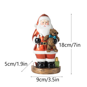 Figura Decorativa de Resina Hecha a Mano de Santa Claus, Estilo Navideño, para Decoración del Hogar - Product Image 4