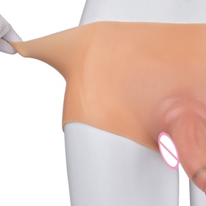 Hot Cross-border Role-play Flexible Silicone Solid Strap-on <b>Dildo</b> Harness Pants Faux Silicone <b>Dildo</b> Pants Sex Toy for Couple - Product Image 2
