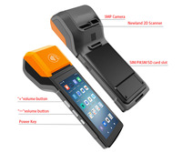 Imprimante Goodcom Android POS Terminal avec Android 13 OS Terminal à écran tactile 5.5 "Terminal de données d'imprimante PDA portable