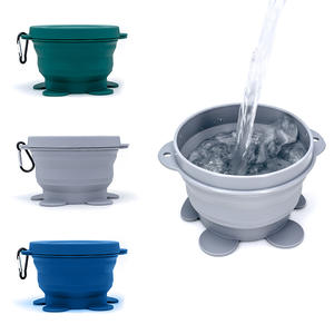 Mangkuk Hewan Peliharaan Portabel Terlaris dari Bambu, Dapat Dilipat, untuk Perjalanan Luar Ruangan, Mangkuk Kucing dan Anjing, Produk Baru - Product Image 1