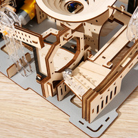 Hamaileon Fabricant de Puzzles Mécaniques de Circuit de Billes, Machine à Engrenages Cinétiques, Artisanat en Bois 3D Fait Main, Décoration de Bureau Motorisée pour Adultes
