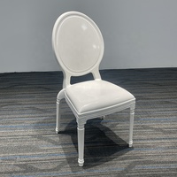Chaises de banquet de mariage en plastique PP de haute qualité, dossier rond, durables, empilables, imperméables, pour extérieur, hôtel, salon