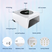 Lampe à ongles UV LED portable de haute qualité avec capteur intelligent automatique, 45 ampoules, vitesse réglable, à brancher, pour usage domestique