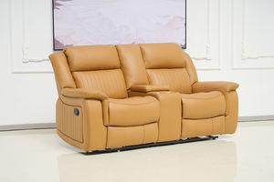 Set furnitur ruang tamu, Modern kulit Manual 3 + 2 + 1 kursi Sofa Film Home Theater mewah bagian Sofa - Product Image 3