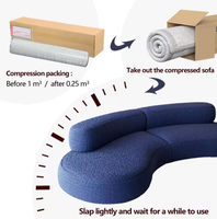Nouveau design : Ensemble canapé-lit sectionnel capitonné pour appartement, hôtel, villa - Rembourrage en mousse entièrement compressée, style minimaliste pour salon