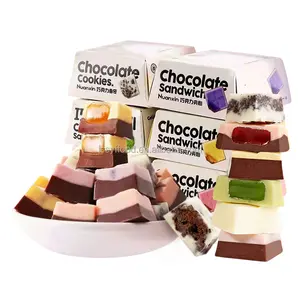 الشركة المصنعة بالجملة HACCP الحلال matcha حليب الشوكولاته حلوى غدد مليئة مجمع ساندويتش الشوكولاته الحلوى الحلويات