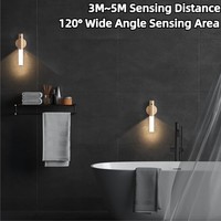 Lampe murale en bois créative et intelligente à détecteur de mouvement automatique, LED rechargeable, magnétique, pour cuisine et armoire