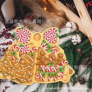 Shijie Modern Minimalist Wooden <b>Tray</b> Irregular Shape Christmas Decorative <b>Tray</b> For Holiday Festive Atmosphere - Product Image 5