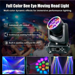 Luci LED Moving Head 7x40W per DJ, Effetto Caleidoscopio, Controllo Pixel Bee Eye, RGBW 4in1, Zoom Wash per Discoteca, Nightclub, Feste, Vendita all'Ingrosso - Product Image 4