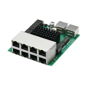 Oyun çalışması için 10 Port Gigabit Ethernet anahtarı PCB 1000Mbps ağ anahtarlama paneli Ethernet anahtar modülü OEM ODM