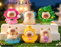 Ensemble de Statues de Chatons 3D Kawaii en Résine – Adorables Ornements Décoratifs pour la Maison, le Jardin, le Bureau et les Étagères – Cadeaux d'Anniversaire pour les Amoureux des Chats