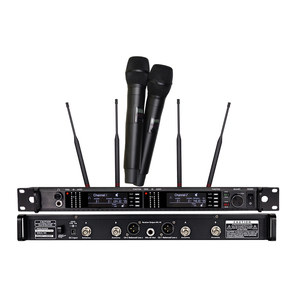 AD4D-2 2Channel UHF Long Working Time High Sensitivity Wireless <b>Microphone</b> for Home Karaoke Small Stage Meeting Speech - Product Image 1