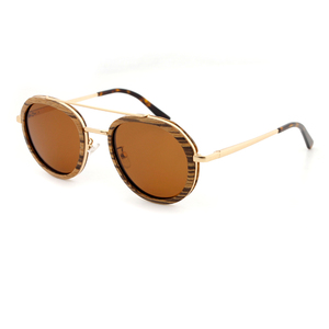 <span class=keywords><strong>Occhiali</strong></span> <span class=keywords><strong>da</strong></span> <span class=keywords><strong>Sole</strong></span> Polarizzati <span class=keywords><strong>Vintage</strong></span> <span class=keywords><strong>Rotondi</strong></span> Fatti a Mano con Montatura in Vero Legno - Product Image 5