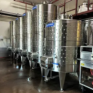 Fermentatore di vino d'uva fermentatore di alcol 20BBL 2500L serbatoio di contenimento di etanolo