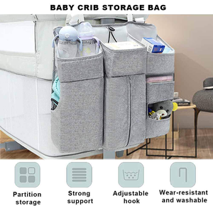 Organizador de Fraldas para Bebê com Múltiplos Bolsos para Pendurar no Berço, Organizador de Fraldas para Berçário, Armazenamento para Berço e Trocador - Product Image 3