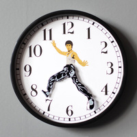 Jam Dinding Model Baru 10 Inci untuk Kung Fu, dengan Jarum Detik Berputar dan Tampilan Angka, Desain Personalisasi