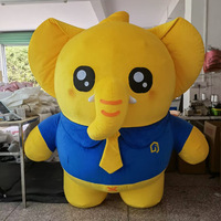 Disfraz Inflable de Elefante Personalizado, Mascota Andante para Eventos, Tela Suave, Certificado CE, Talla Adulto, 1 Pieza MOQ, Personalizable