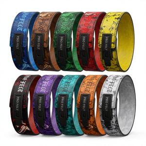 Ceinture de musculation haute performance en cuir de vachette robuste, style anime personnalisé, avec boucle à levier, pour entraînement de compression et renforcement musculaire - Product Image 1