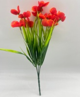 Fleurs Artificielles : Bouquets de Violettes et Orchidées Vertes Printanières, Fleurs Longues en Paille de Blé pour Mariage, Jardin, Décoration Intérieure, Plantes en Pot