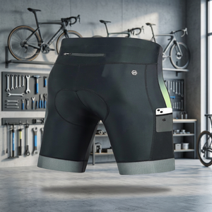Shorts de cyclisme personnalisés pour hommes, 2 poches, séchage rapide, Spandex/Polyester, ajustés, été, 6 heures de vélo, rembourrés, pour vélo de route, 140g - Product Image 3