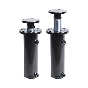 Industrial 50T Thrust Black <b>Flange</b> Hydraulic Cylinder Corrosion Wear Resistant Customizable Lifting Pressing Equipment Power - Product Image 1