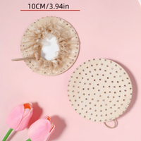 Filet à cheveux en maille orné de strass, extensible et à volants, pour chignon, idéal pour la danse classique et les spectacles sur scène, accessoires pour filles