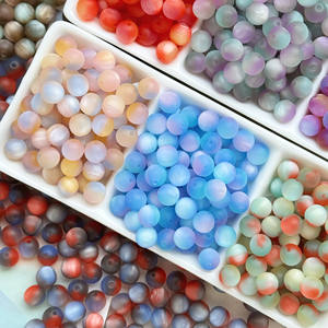 ลูกปัดเคลือบรูปแมวทำด้วยมือ8มม. เครื่องประดับทำมือแบบ DIY โคมไฟคริสตัลและลูกปัดแก้วสำหรับสร้อยข้อมือสร้อยคอโซ่โทรศัพท์ - Product Image 1