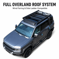 Nouvelle arrivée : Plateforme de toit de voiture en alliage d'aluminium robuste avec échelle réglable à ouverture rapide pour camping, SUV, pick-up